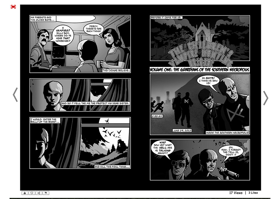 View comics in full screen